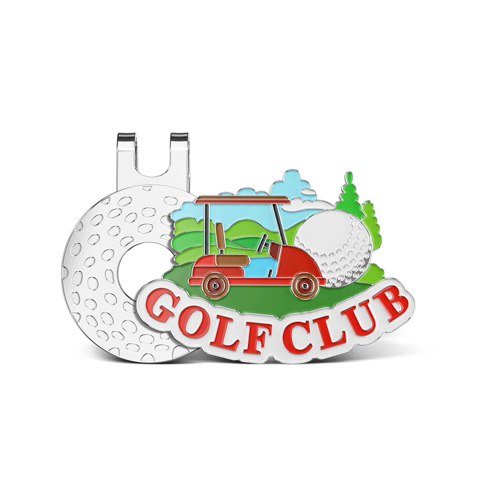 Soft Enamel Golf Hat Clips 1.5" 1