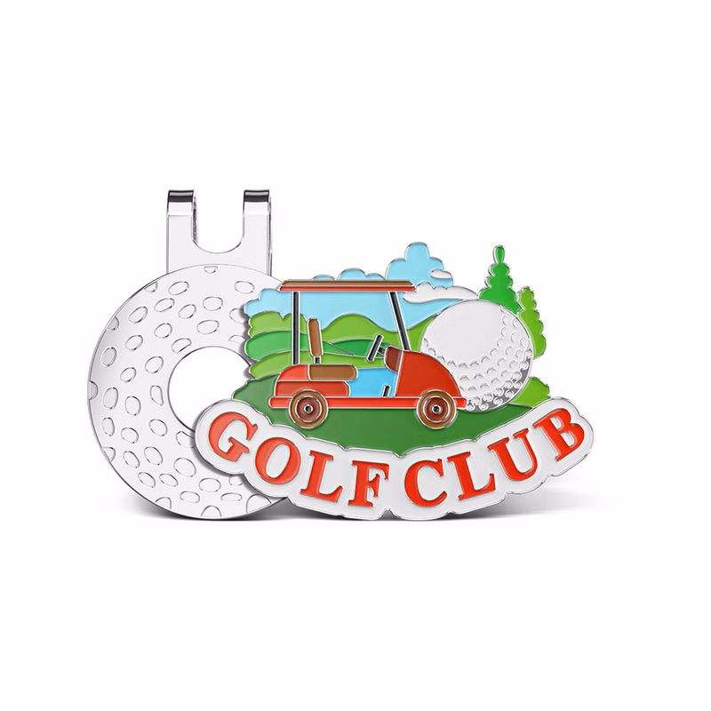 Soft Enamel Golf Hat Clips 1.5"