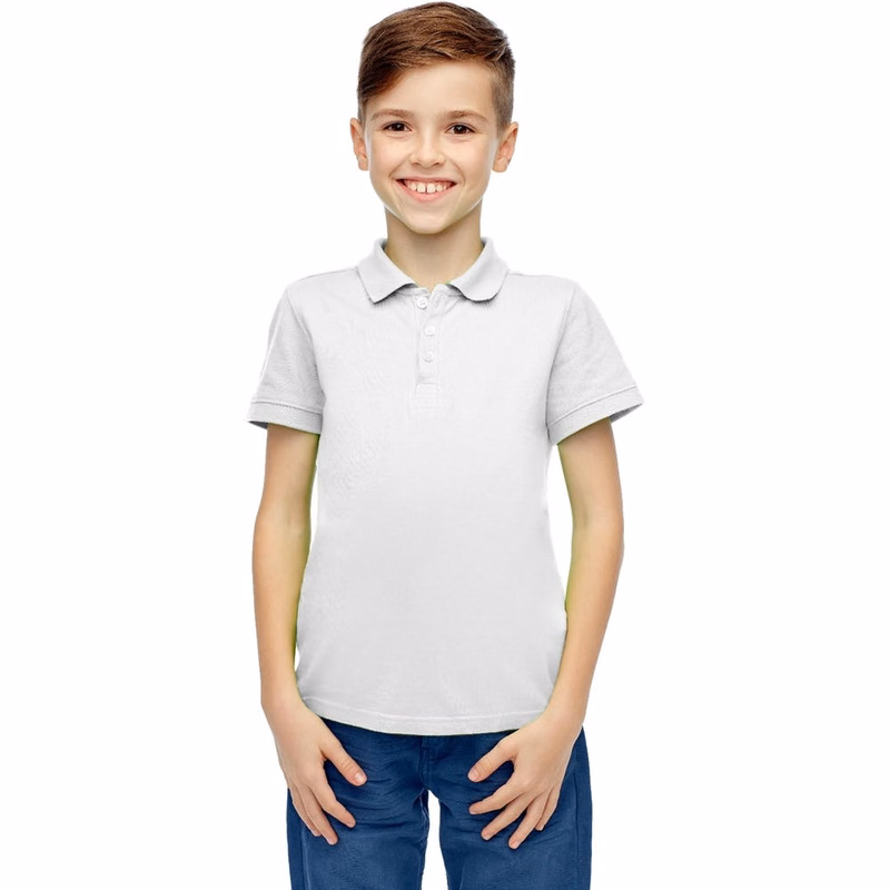 Toddlers Uniform Polo Shirts - White Short Sleeve Size 2T - 4T