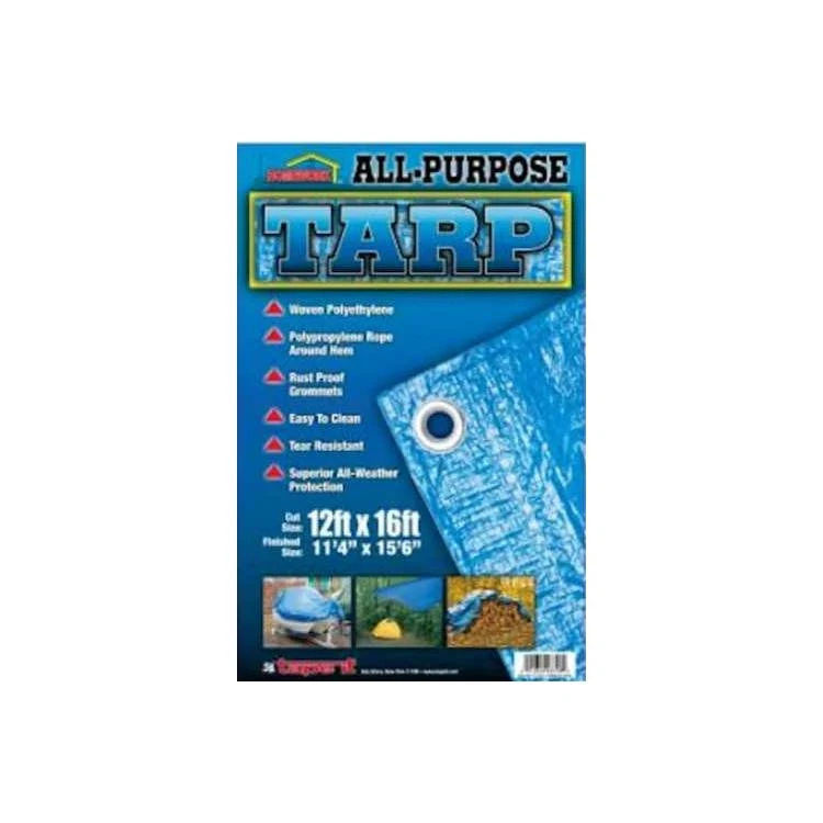 All -Purpose Blue Tarps - 12' x 16' 1