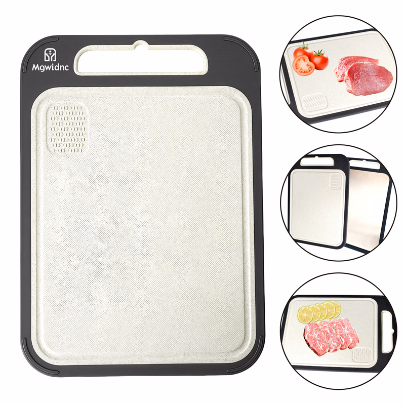 304 Stainless Steel Double-Sided Cutting Board with Non-Slip Base