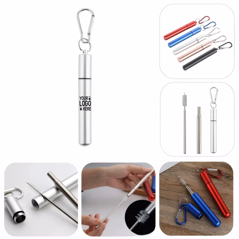 304 Telescopic Straw Aluminum Tube Packaging