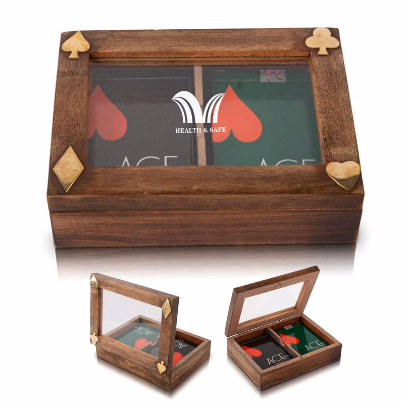 Wooden Playing Card Box