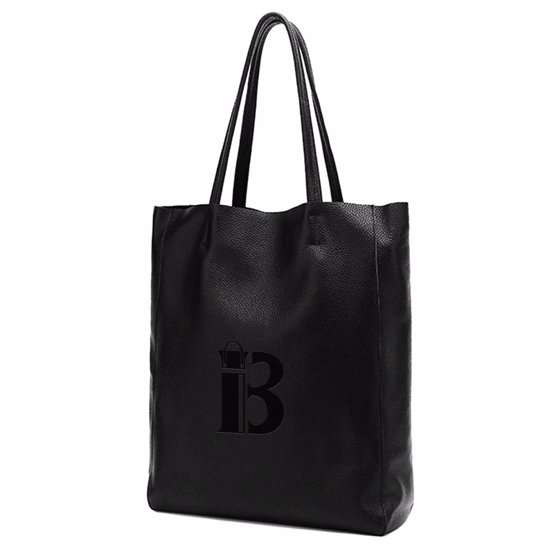 Spacious Top Cowhide Women Shoulder Bucket Leather Tote Bag