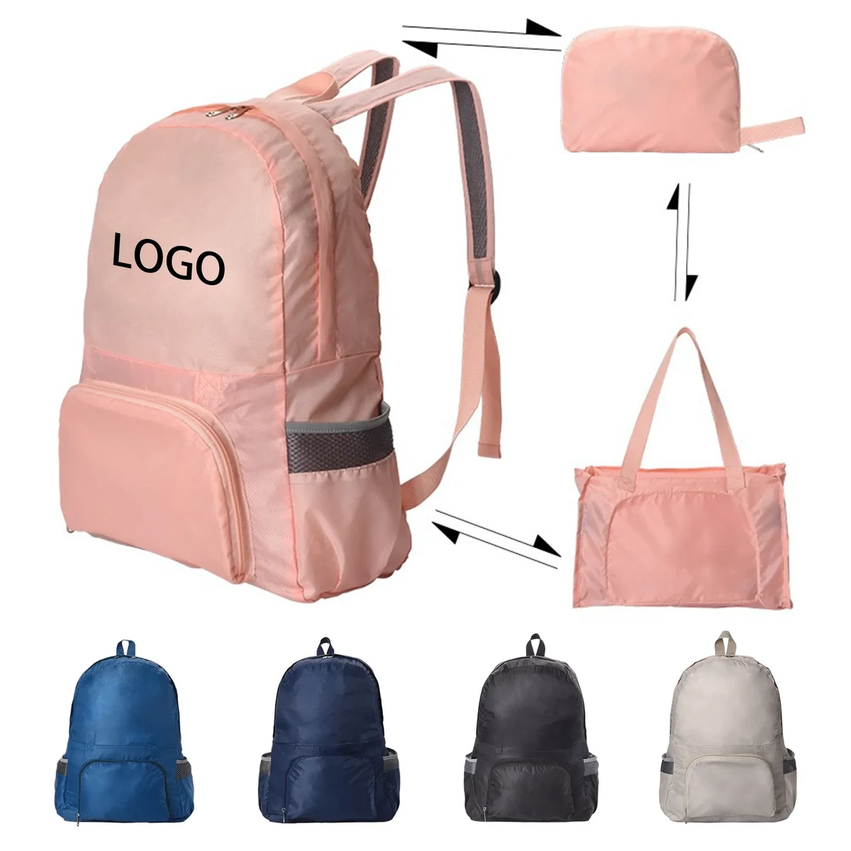 MOQ20 Foldable Multifunction Backpack Lightweight Travel Bag 1