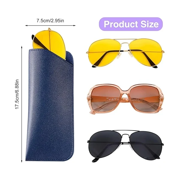 Soft Leather Eyeglass Cases Sunglasses Pouch 1