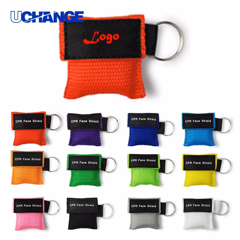 Emergency CPR Mask Keychain Ring Kit