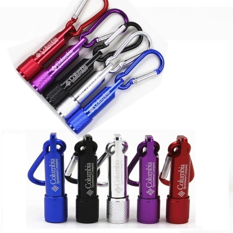 Key chain flashlight with carabiner 1