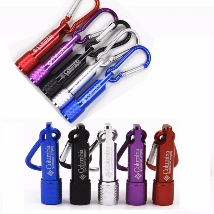Key chain flashlight with carabiner