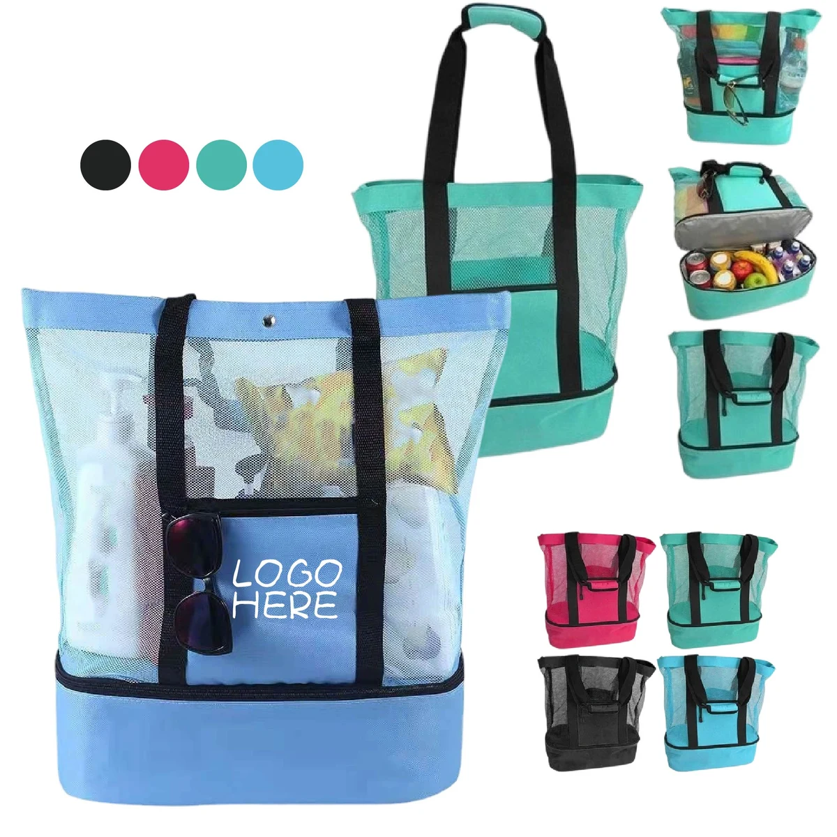 Mesh Thermal Insulated Cooler Picnic Bag 1