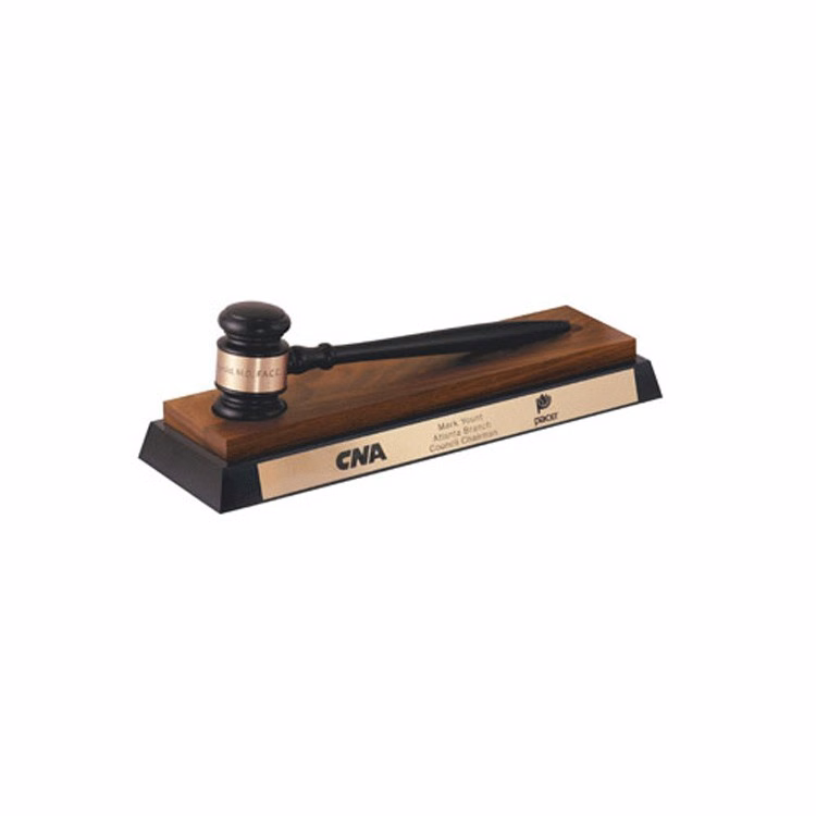 Gavel Desk Stand - Ebony & Walnut