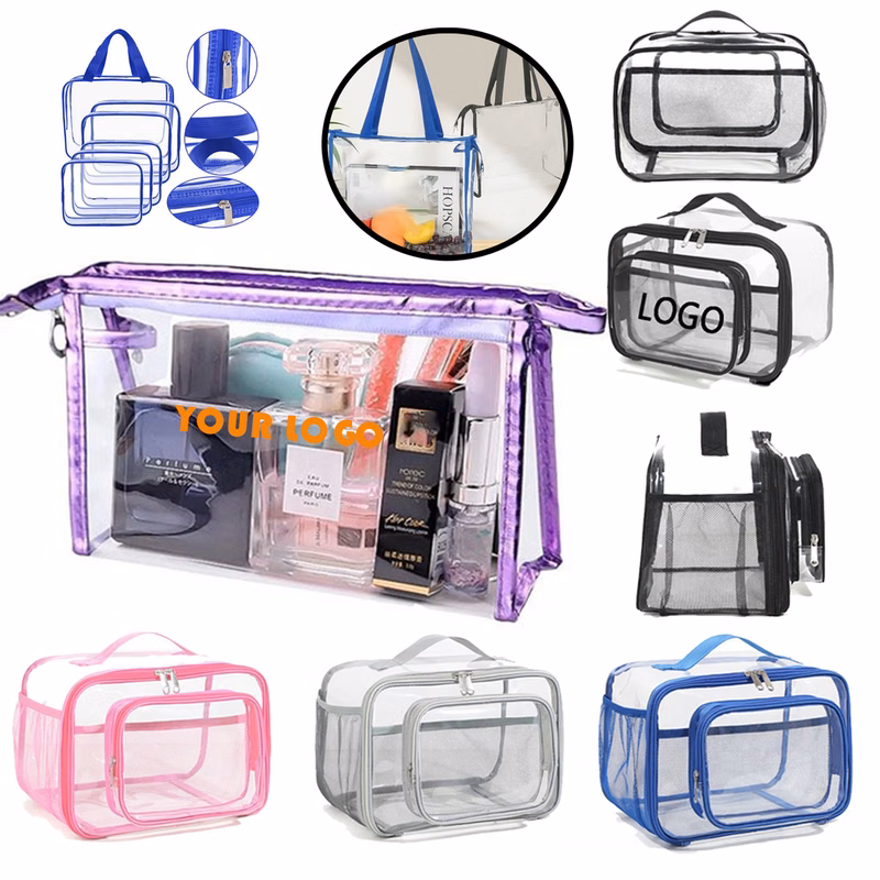 Ransparent PVC Portable Washing Cosmetic Bag