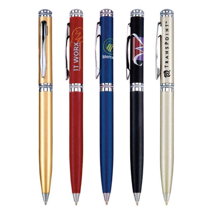 Colored Carol Twist Ballpoint Brass Pen