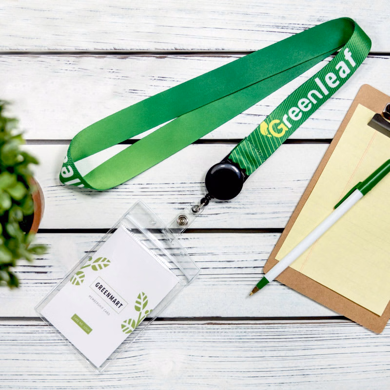 ID Badge Reel Full Color Lanyards With Badge Holder