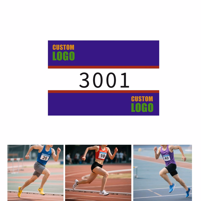 MOQ 10 pcs Tear-Resistant Race Bibs