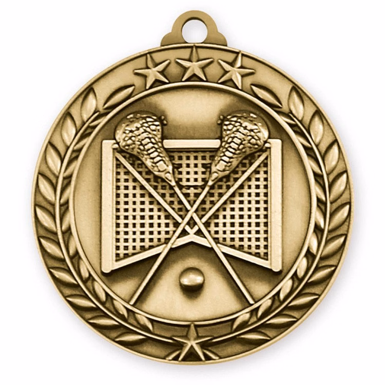 Lacrosse Wreath Award Medallion (2-3/4")