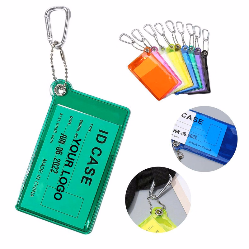 Water Resistant PVC ID Holder with Carabiner