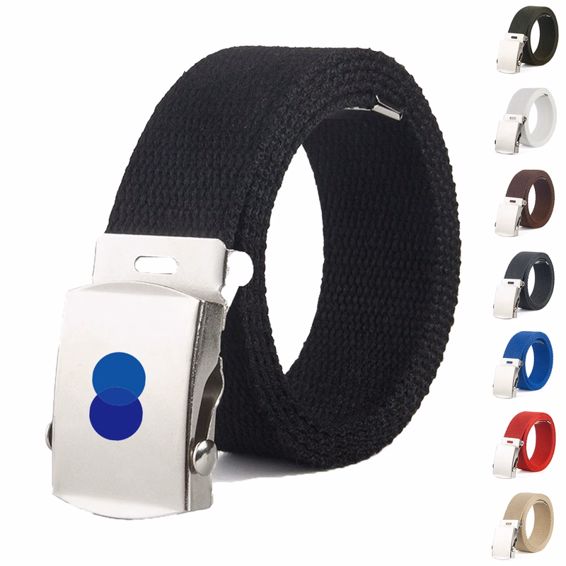Customizable Canvas Belt with Metal Buckle
