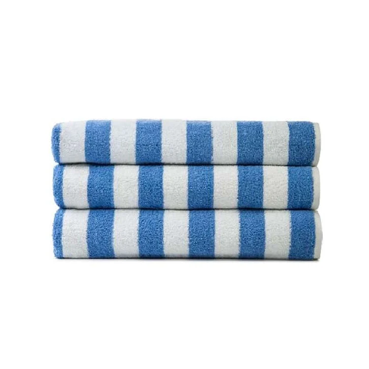 Jewel Cabana Stripe Pool Towels - 30" x 66" Blue 1