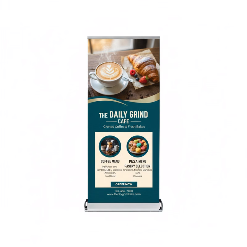 33"W x 80"H Double-Sided Monza™ Premium Retractable Kit, Vinyl