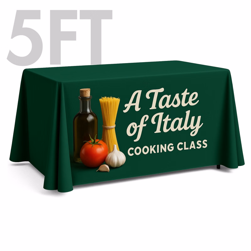 5' Table Throw, Full-Color Front Panel