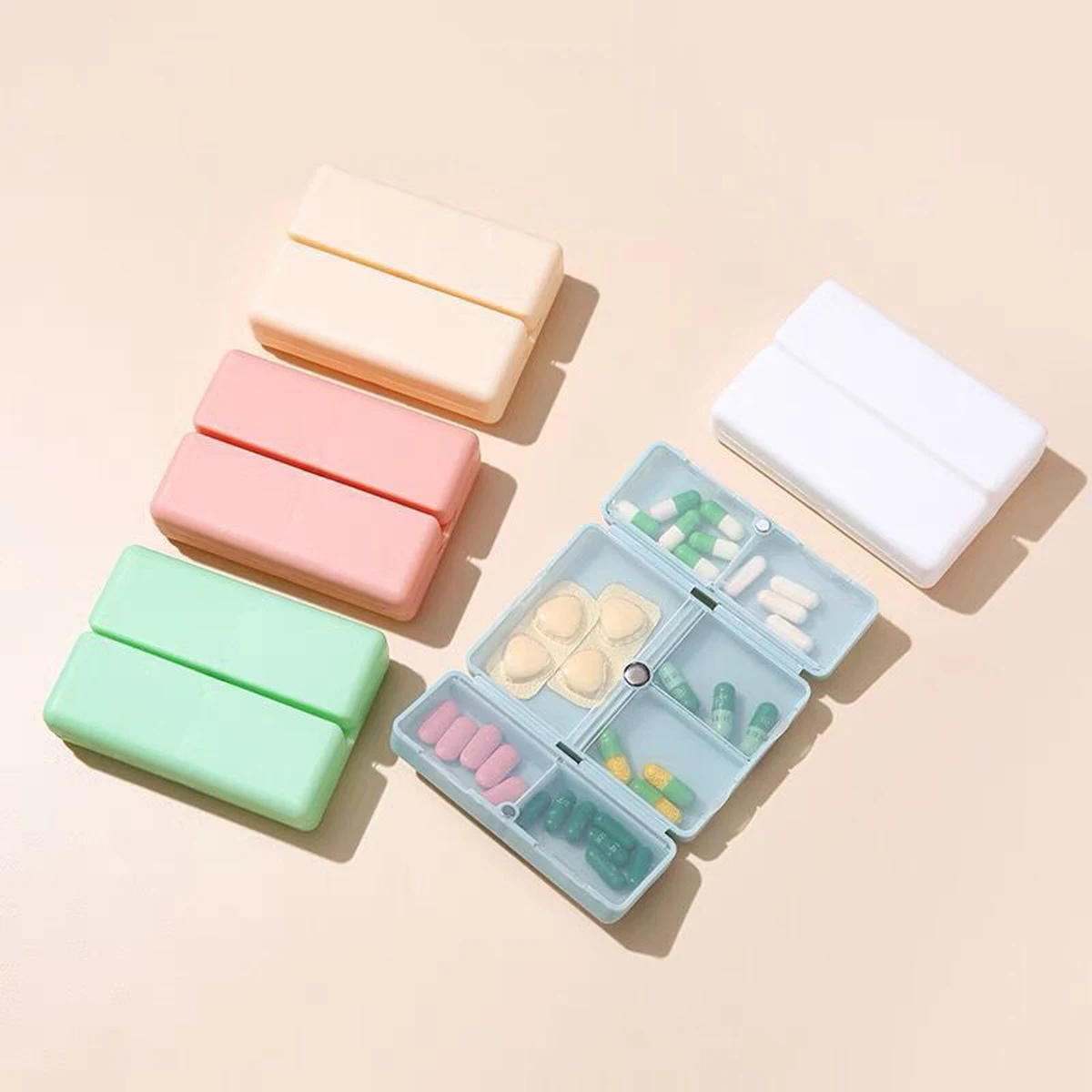 7 Compartment Portable Travel Pill Organizer 1