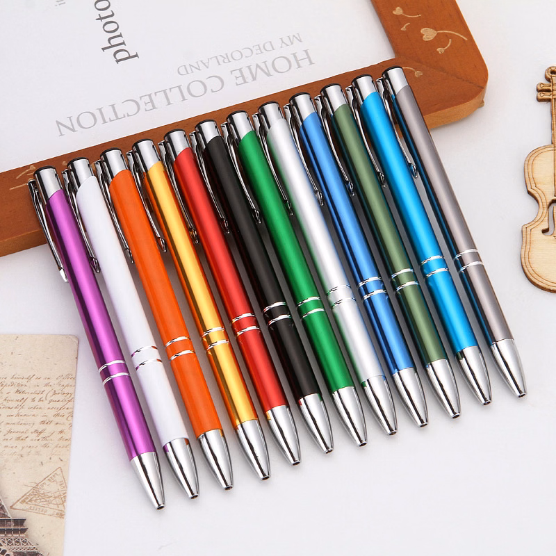 Metal Hooks Press Colored Ballpoint Pens
