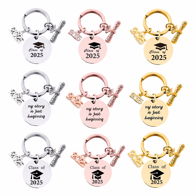 Custom 2025 Graduation Keepsake Keychain