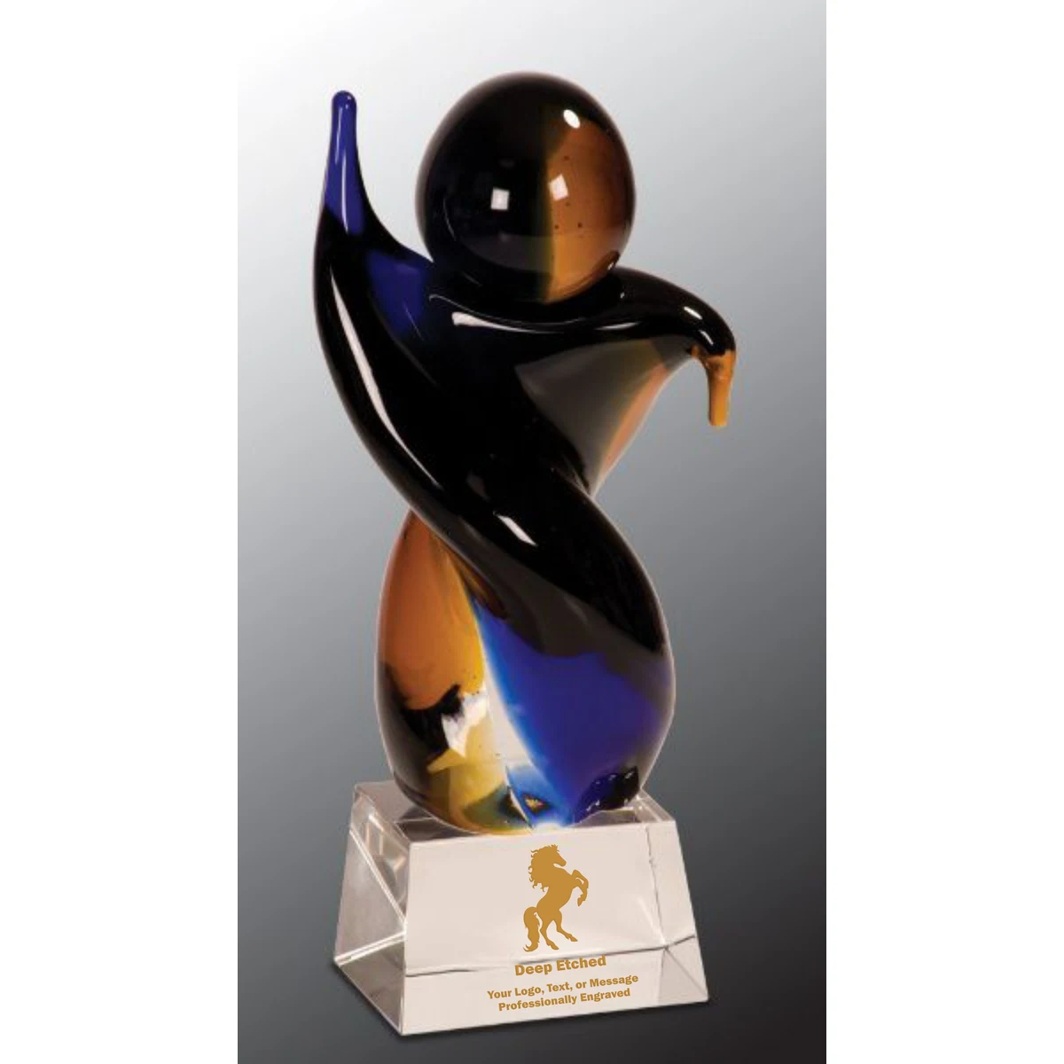 9 1/2" Twisted Body Art Glass Award 1