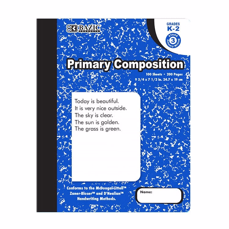 Marbled Primary Composition Books - 100 Sheets Blue