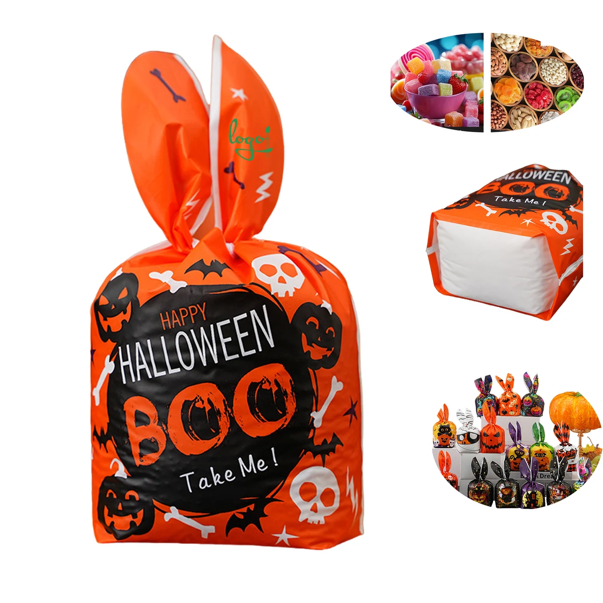 Custom Logo Halloween Candy Bag Set 1