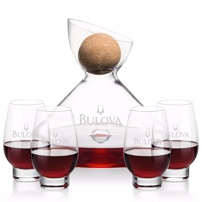 Woodbury Carafe w/Cork Stopper & Glenarden Stemless Wine