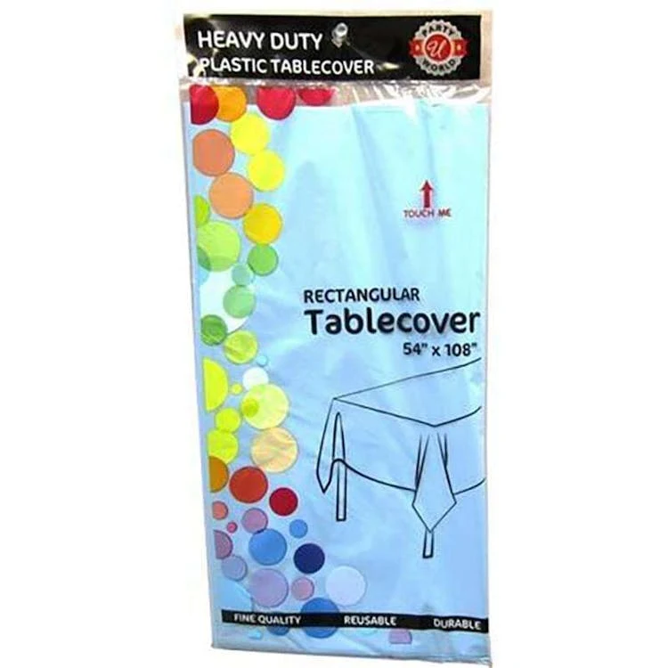 Light Blue Rectangle Table Cover - 54" x 108" 1