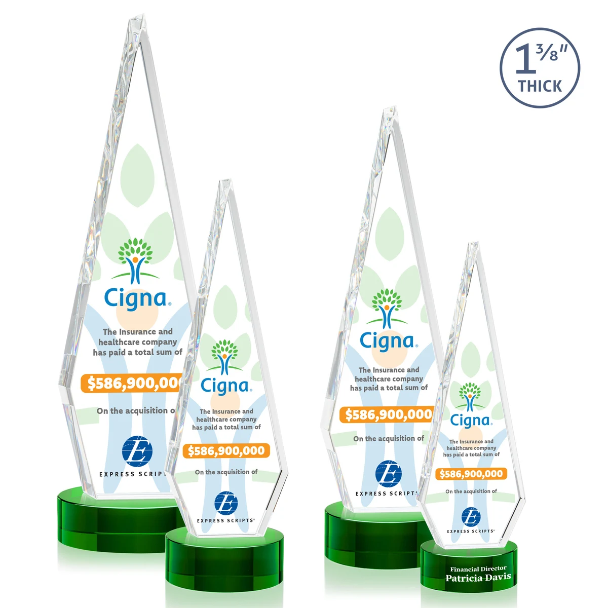 Springfield VividPrint™ Award on Stanrich Base - Green 1