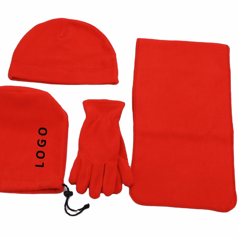 Custom Polar Fleece Beanie Scarf and Mitten Set