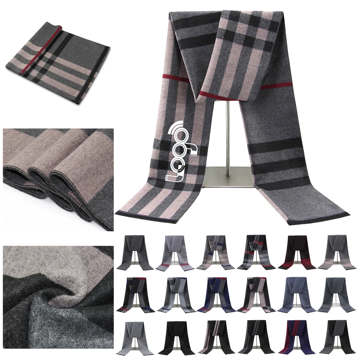 Stylish and Warm Polyester Scarf for Winter 1