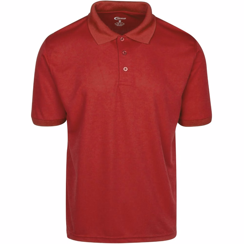 Men's Polo Shirts - Red Small Moisture Wicking