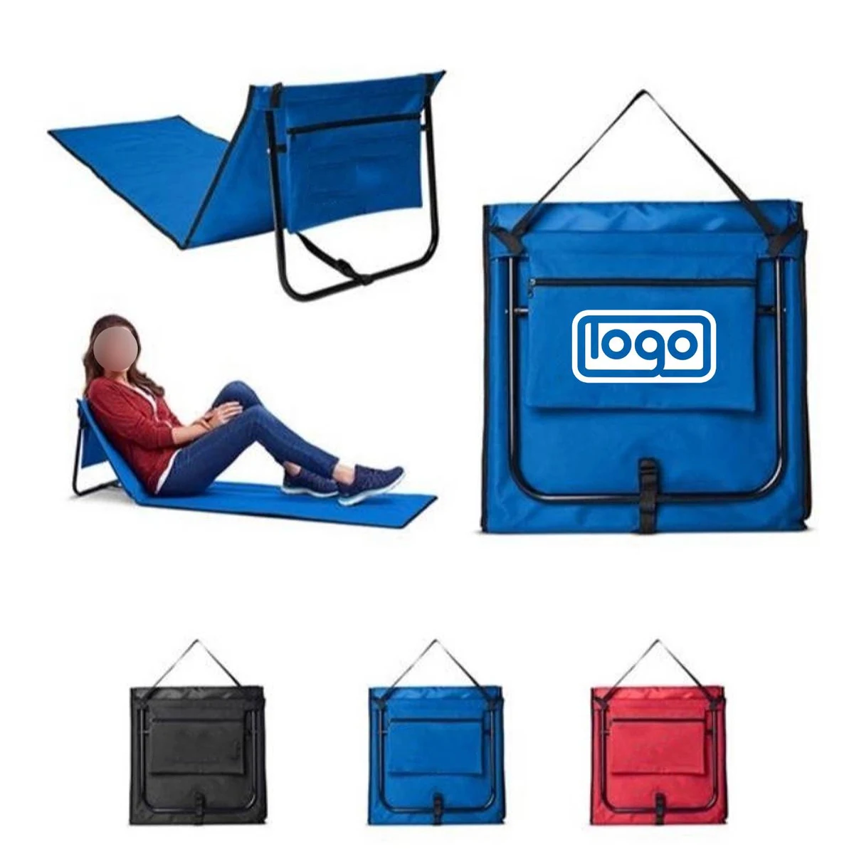 Foldable Oxford Lounging Beach Chair 1