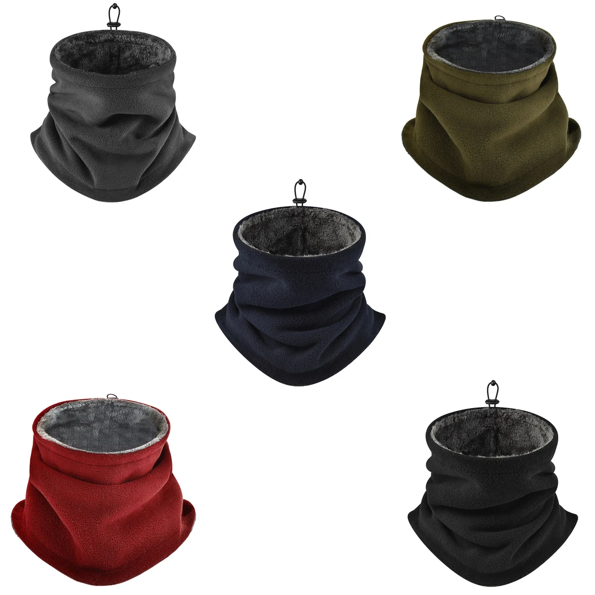 Outdoor Windproof Double-Layer Thick Fleece Scarf 1