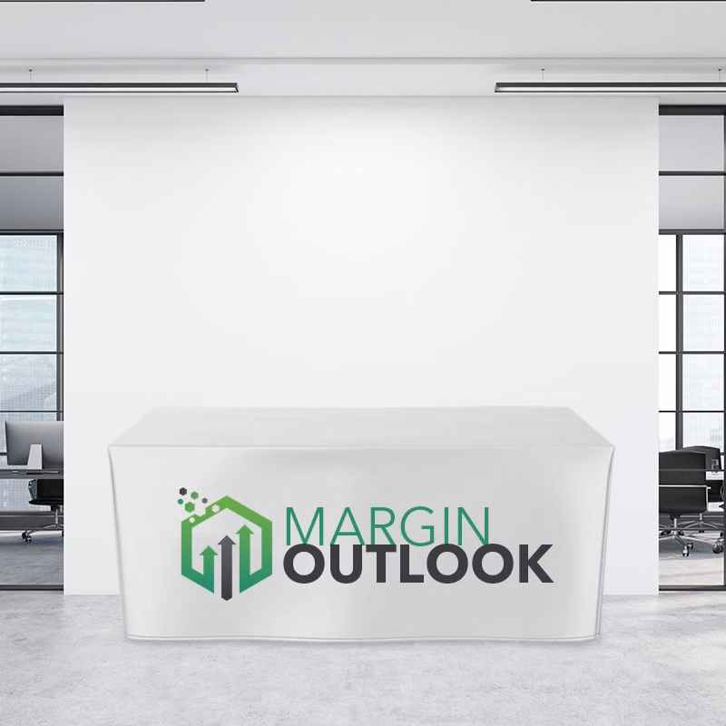 8FT Fitted Trade Show Table Cover - Full Color Imprint
