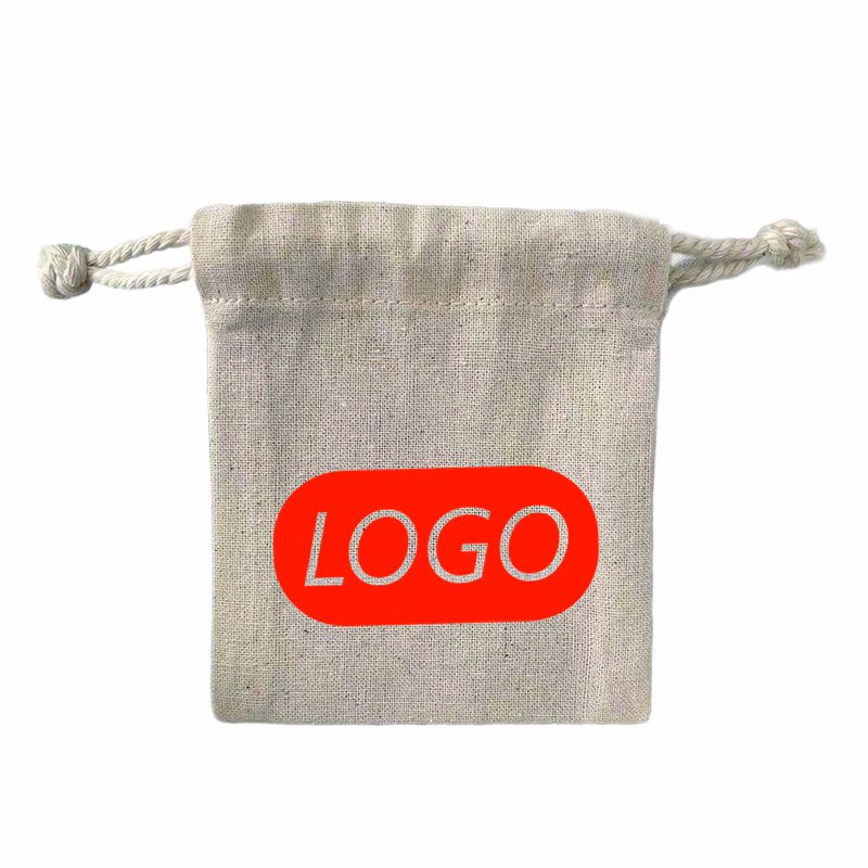 Natural Cotton Drawstring Bag Full Color