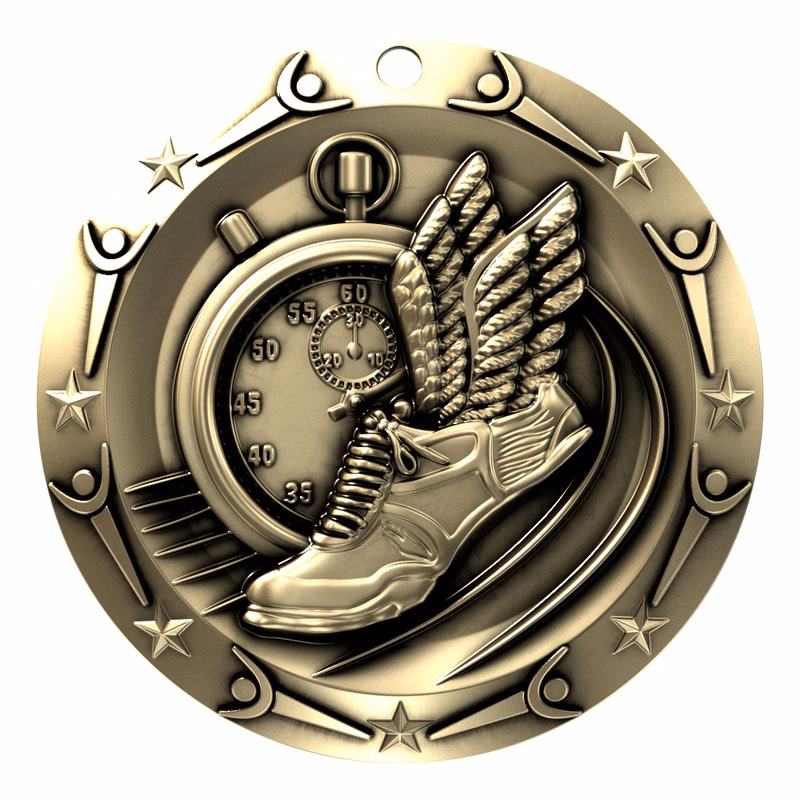 Track World Class Medallion (3")