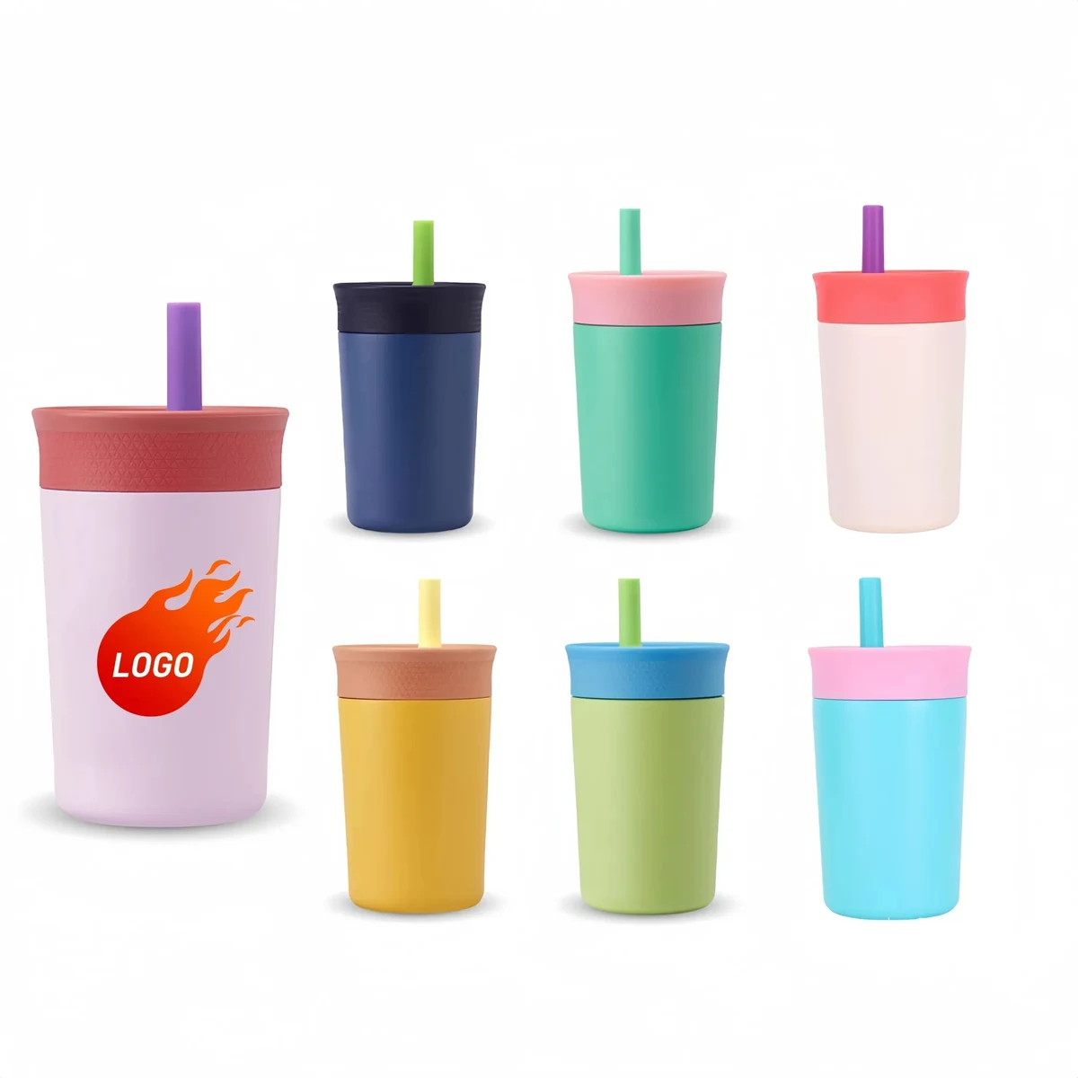 Full Color 12oz Kids Insulation Tumbler with Straw 1