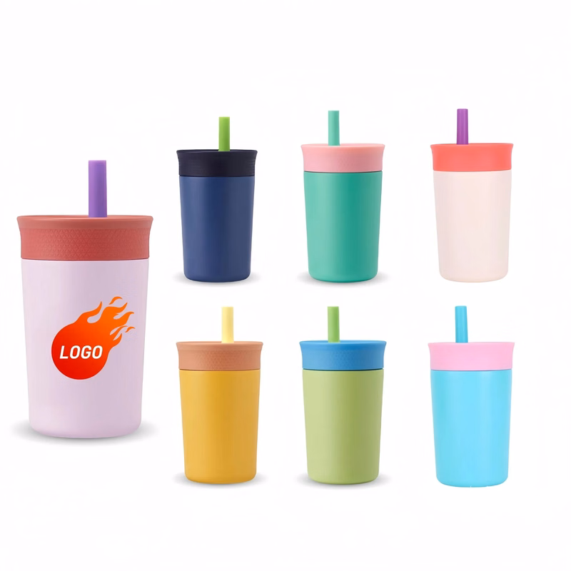 Full Color 12oz Kids Insulation Tumbler with Straw