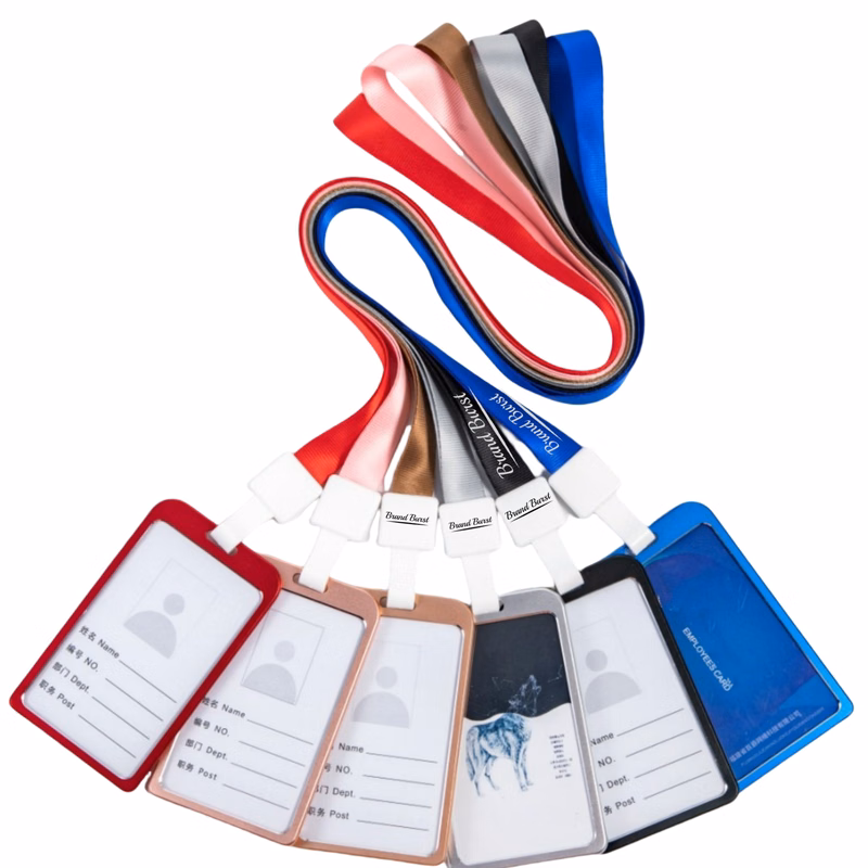 Metal ID Badge Holder With Lanyard