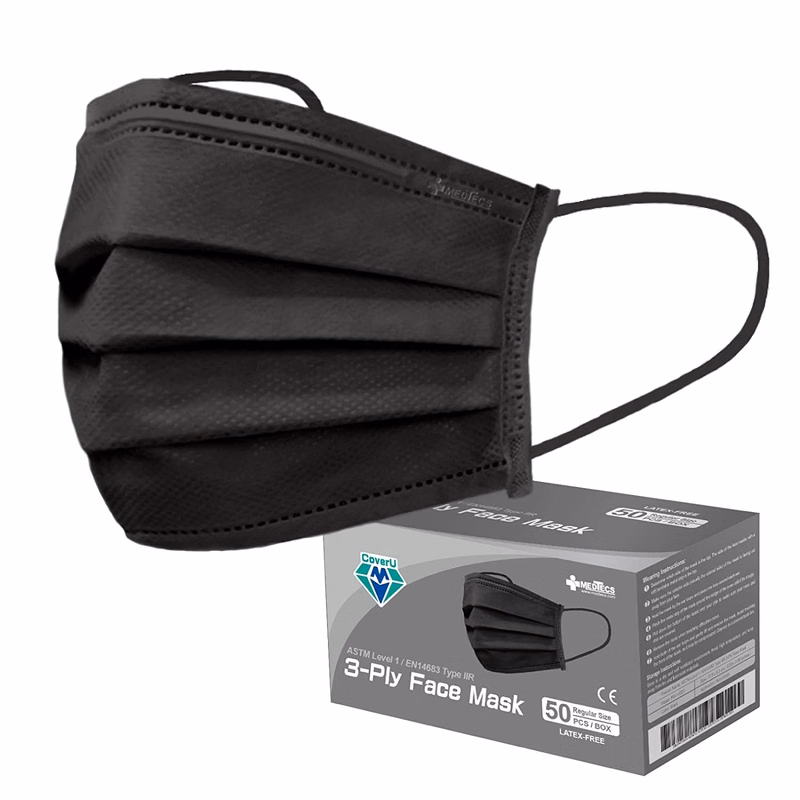 Black 3-Layer Disposable Face Mask (Non-Surgical Civilian Us