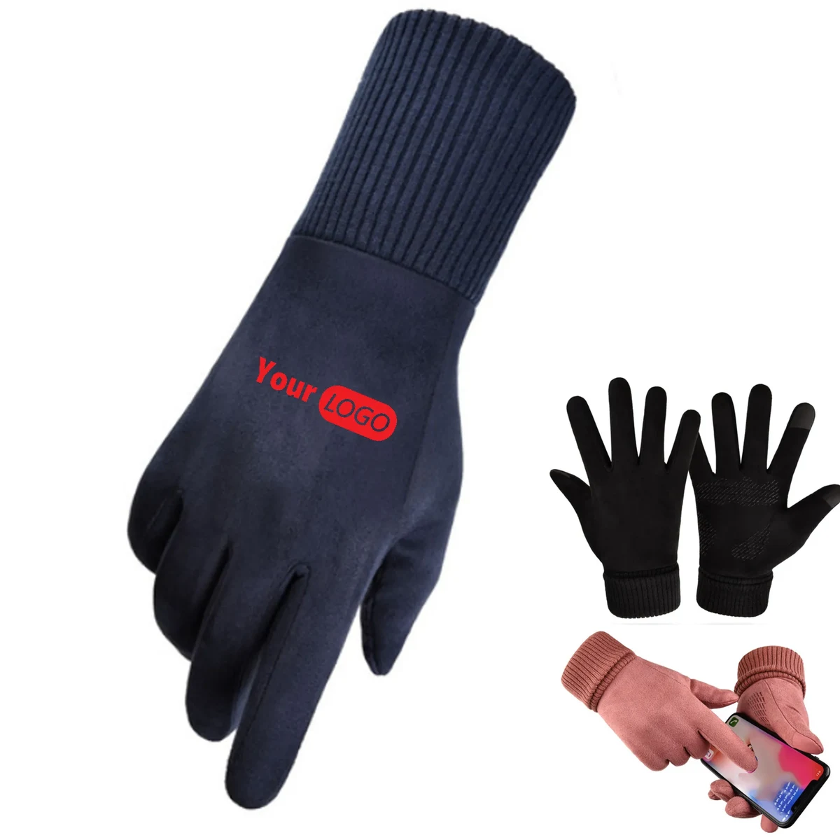 Custom Velvet Warm Touchscreen Gloves 1