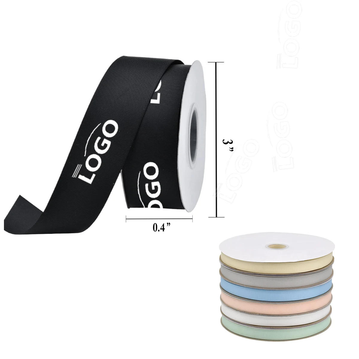 Custom Polyester Gift Ribbon 5/8 100yd 1