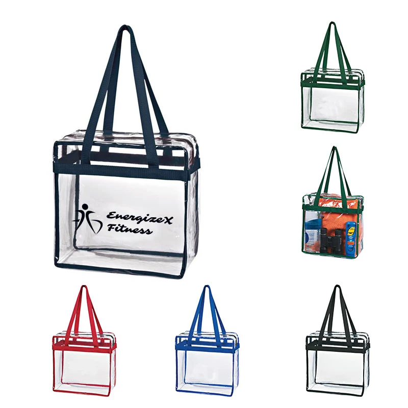Transparent Tote Bag with Zipper for Silkscreen Imprint 1