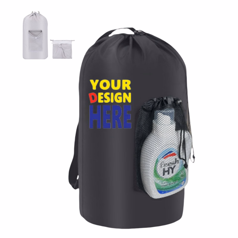 Oxford Laundry Bag Backpack With Shoulder